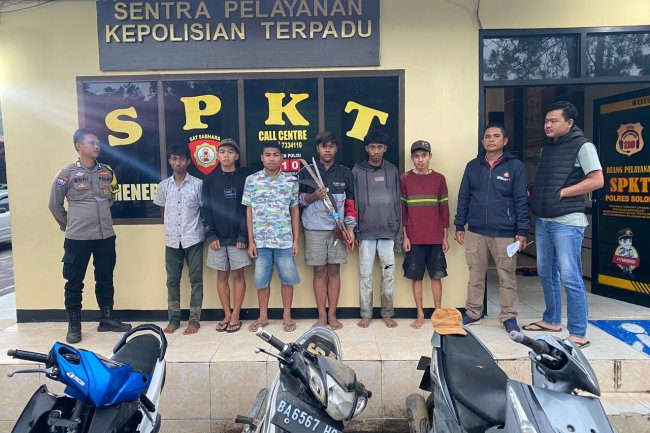 Rencana Tawuran Polres Solok Amankan 7 Remaja Bawa Sanjam 