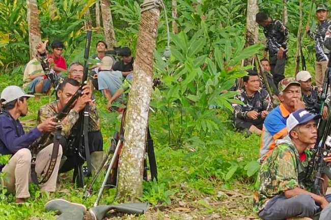 Bupati Eka Putra Berburu Hama Tupai Bersama Masyarakat Payo Dalam