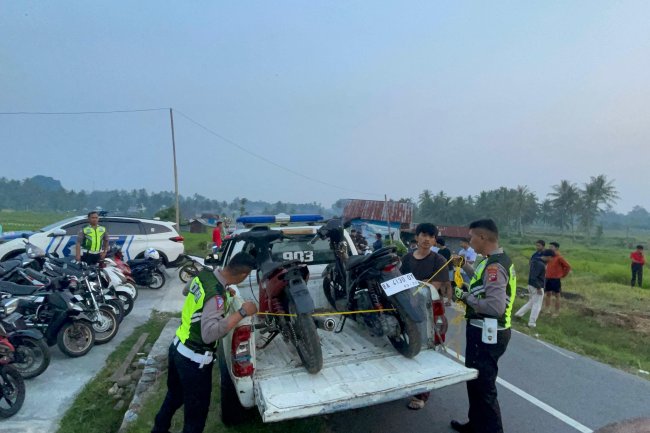 Resahkan Warga, Satlantas Polres Tanah Datar Amankan Balap Liar