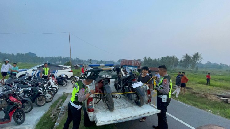 Resahkan Warga, Satlantas Polres Tanah Datar Amankan Balap Liar