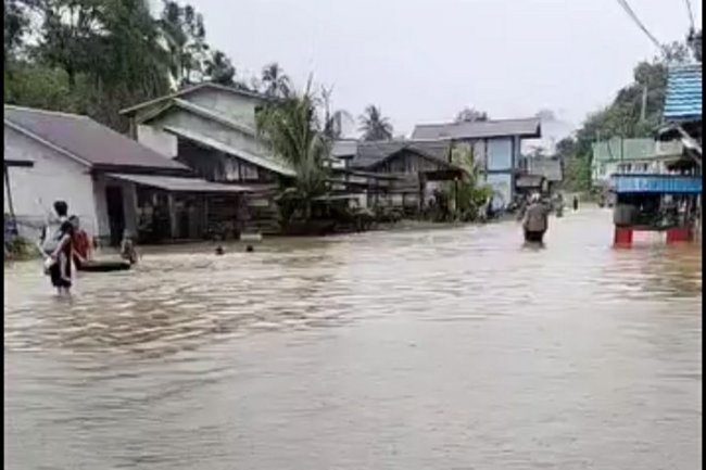 Akibat Hujan Lebat, Sejumlah Desa di Kapuas Hulu Kalbar Dilanda Banjir