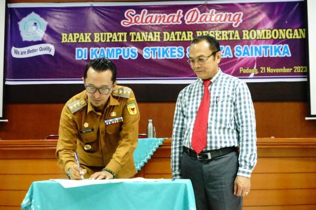 Pemkab Tanah Datar MoU Dengan STIKES SYEDZA SAINTIKA Padang