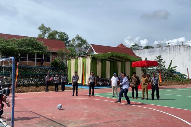 KONI Kota Solok Gelar Turnamen Futsal Elpaso Cup 2024 Di Lapas Kelas IIB Laing Solok.