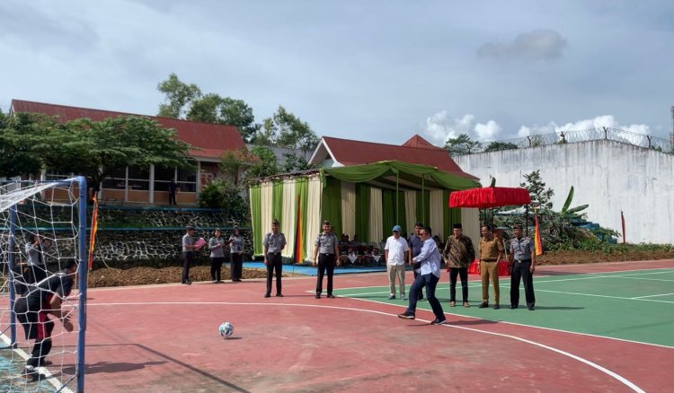 KONI Kota Solok Gelar Turnamen Futsal Elpaso Cup 2024 Di Lapas Kelas IIB Laing Solok.