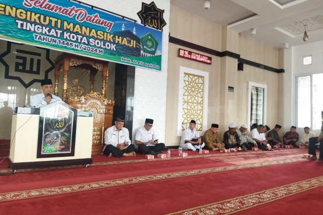 Manasik Haji Kota Solok Secara Resmi di Buka Kakan Kemenag Mustafa