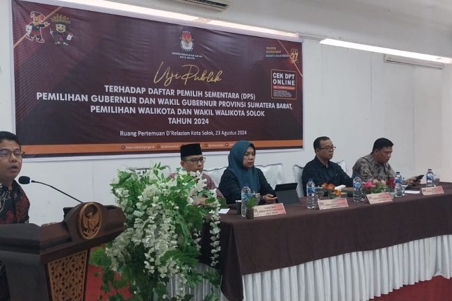 Uji Publik DPS Pilkada 2024, Ketua KPU Kota Solok Harapkan Kerjasama Disdukcapil Untuk Menjangkau Pemilih Pemula ke Sekolah
