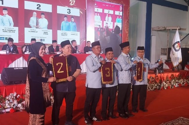 KPU Kabupaten Solok Tetapkan Nomor Urut Paslon Bupati-Wakil Bupati Solok