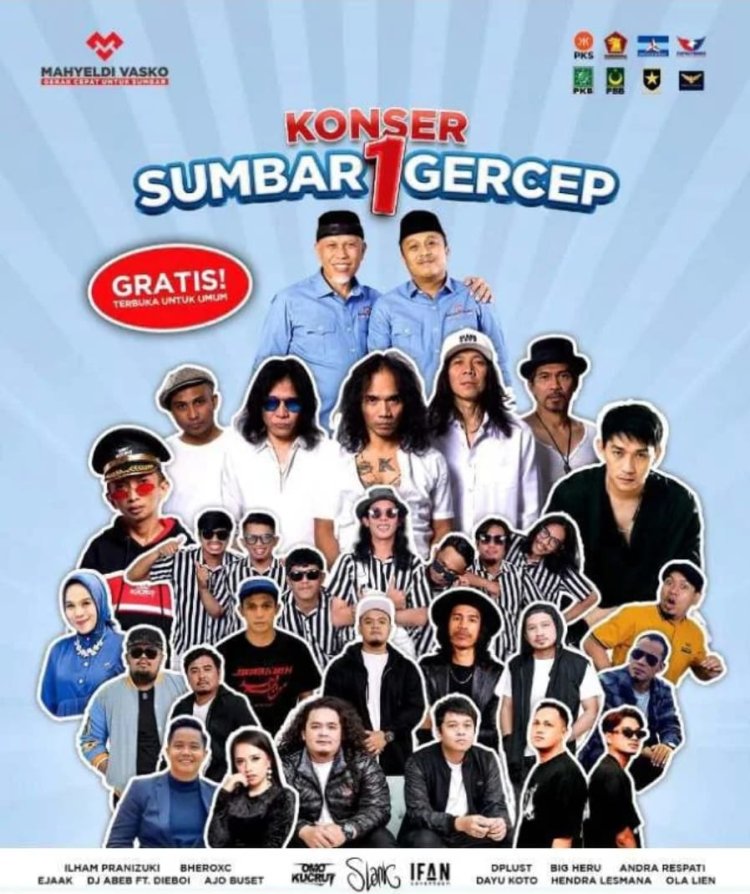 Mahyeldi-Vasko Gelar Konser Gerak Cepat untuk Sumbar di 9 Titik. Hadirkan Slank dan Ifan Seventeen, Ini Jadwal dan Lokasinya