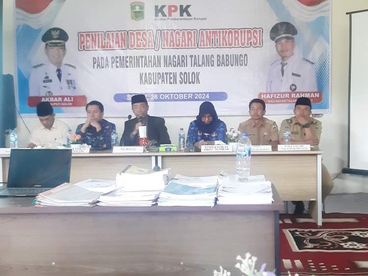 Talang Babungo Nagari Anti Korupsi Di Nilai Tim Provinsi Sumatera Barat 