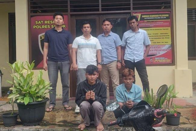 Diduga Mencuri Motor, Dua Pemuda Koto Gadang Guguk Ditangkap Polisi di Koto Panjang Solok