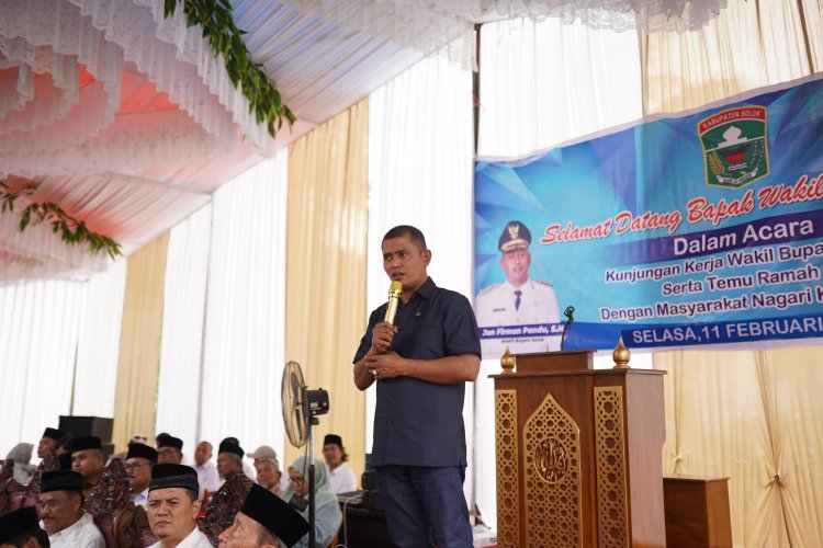 Wabup Jon Firman Pandu Temu Ramah di Nagari Koto Sani