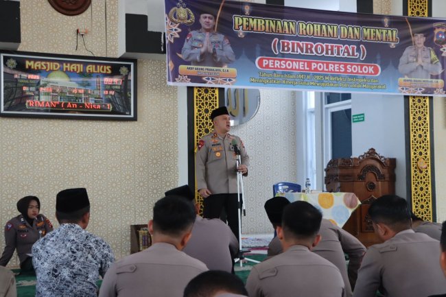 Kapolres Solok AKBP Agung Pranajaya Ingatkan Personel Untuk Bersyukur