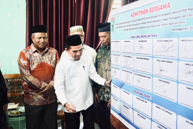 Nagari Paninggahan Launching Perna Ketertiban Umum dan Antisipasi Pekat, Wabup Candra: Ikhtiar Untuk Kemaslahatan Tidak Boleh Berhenti