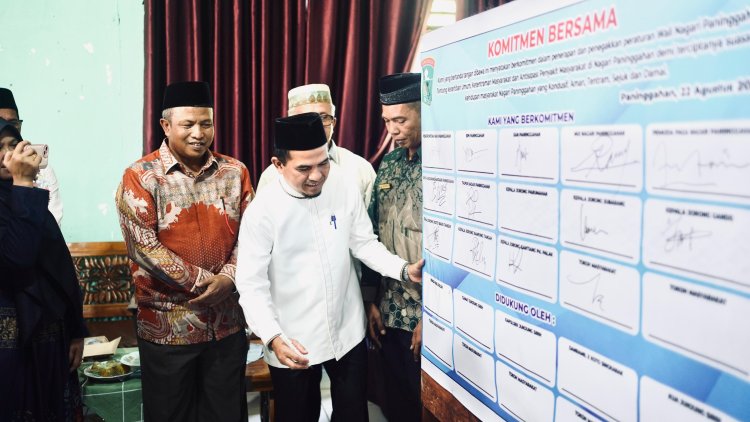 Nagari Paninggahan Launching Perna Ketertiban Umum dan Antisipasi Pekat, Wabup Candra: Ikhtiar Untuk Kemaslahatan Tidak Boleh Berhenti