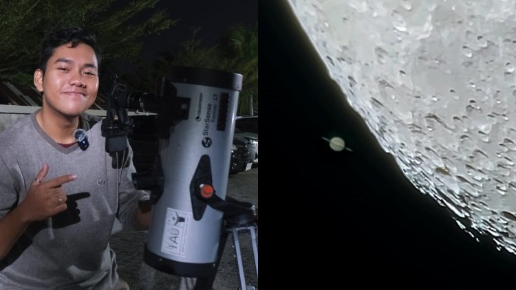 Fenomena Langit Langka: Bima Nasution Abadikan Okultasi Bulan terhadap Saturnus dari Indonesia