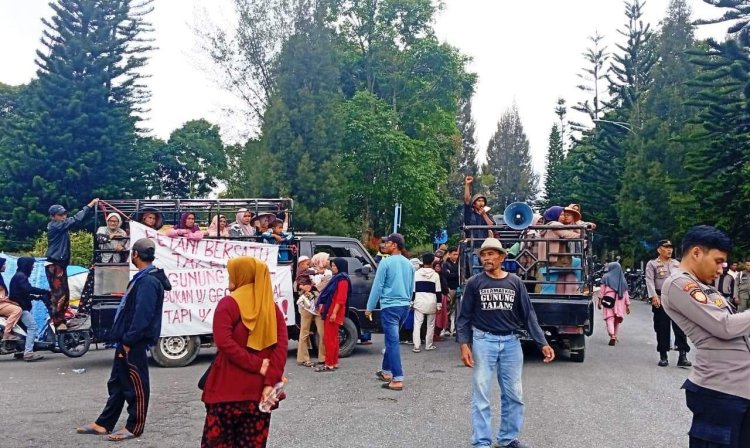 Aksi Damai Petani Salingka Gunung Talang Warnai Hari Tani Nasional 2025, Tolak Rencana Pembangunan PLTG