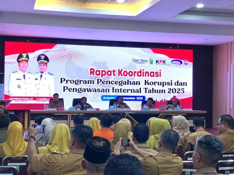 Tingkatkan Pengawasan Internal Pemkab Solok Rakor Cegah Tindak Pidana Korupsi