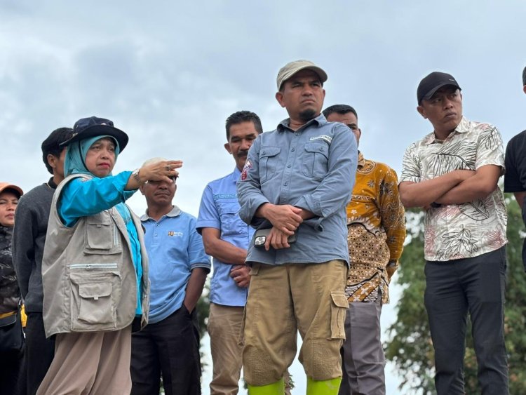 Wakil Bupati Solok Tinjau Jalan Putus di Nagari Lolo, Pantai Cermin