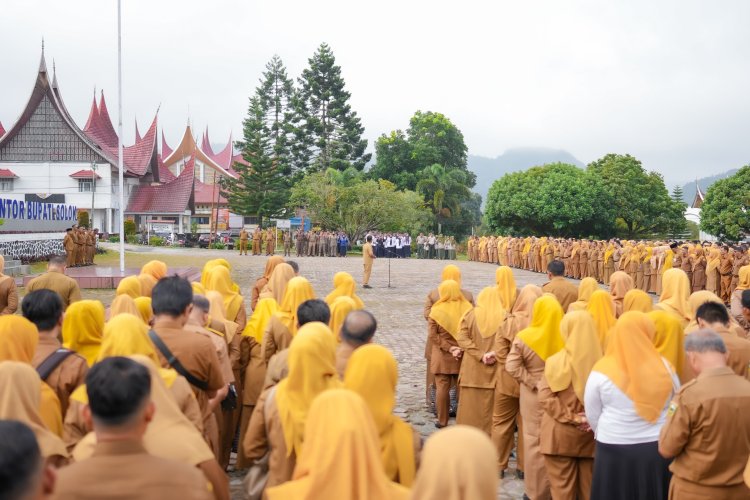 Apel Perdana Bupati Solok Soroti Pelayanan Publik dan Displin ASN
