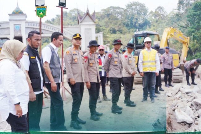 Kunjungi Jembatan Kembar, Brimob Siap Bantu Percepatan Pemulihan Jalan Itu