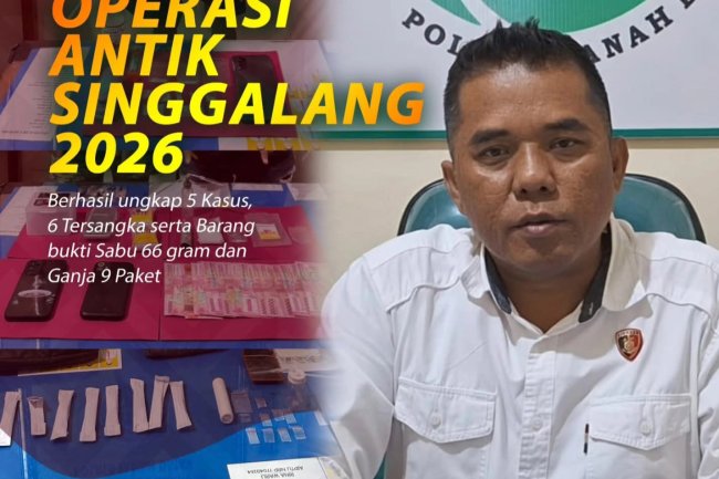 Operasi Antik Singgalang 2026, Polres Tanah Datar Berhasil Ungkap 5 Kasus