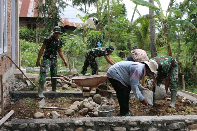 Satgas TMMD Bangun Musala, Masyarakat Turut Goro Bersama
