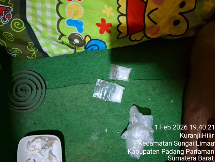 Polres Pariaman Ungkap Peredaran Sabu di Sungai Limau, 14 Klip Bening Diduga Sabu Diamankan