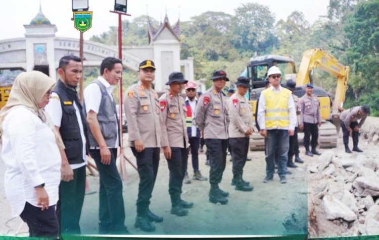 Kunjungi Jembatan Kembar, Brimob Siap Bantu Percepatan Pemulihan Jalan Itu