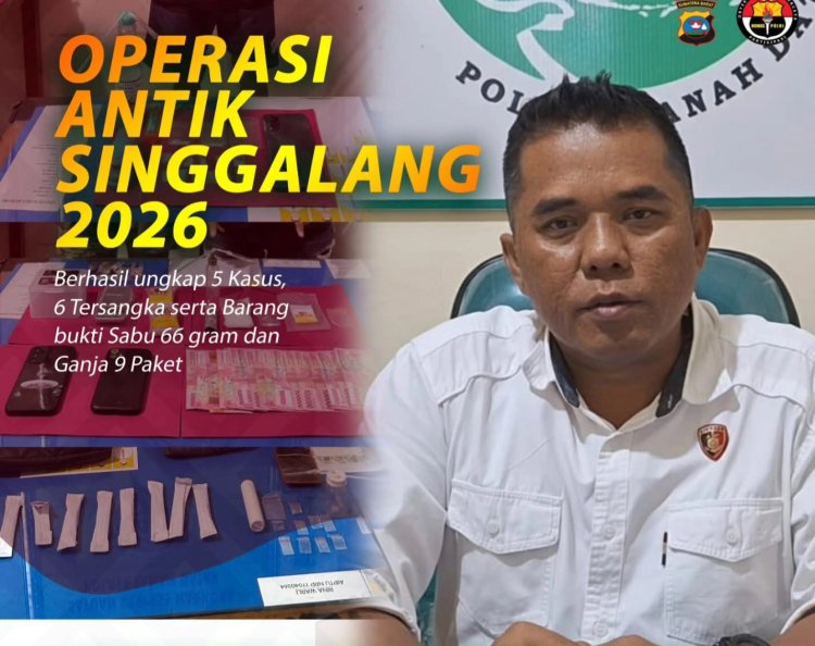 Operasi Antik Singgalang 2026, Polres Tanah Datar Berhasil Ungkap 5 Kasus