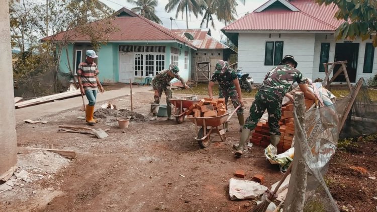 Wujudkan Kepedulian Terhadap Masyarakat, Satgas TMMD Bangun MCK