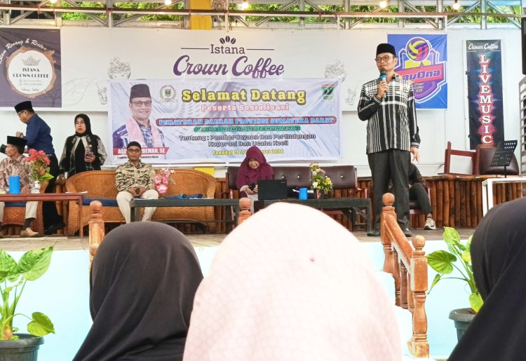 Agus Syahdeman Sosialisasikan Perda Prov Sumatera Barat No 16 Tahun 2019