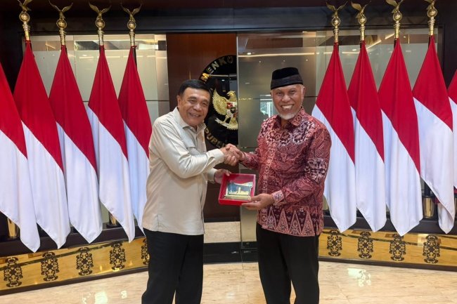 Gubernur Mahyeldi Temui Menko Polkam, Perkuat Sinergi Pusat-Daerah Jaga Stabilitas Sumbar
