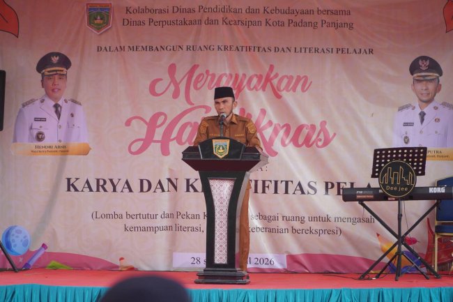 Hardiknas 2026, Pemko Padang Panjang Hadirkan Ruang Kreativitas dan Literasi Pelajar