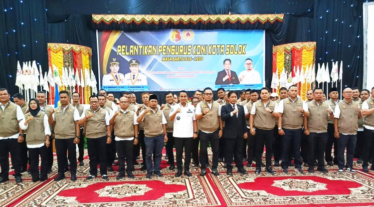 Pengurus KONI Kota Solok Dikukuhkan. Target Tiga Besar Porprov Sumatera Barat Dicanangkan