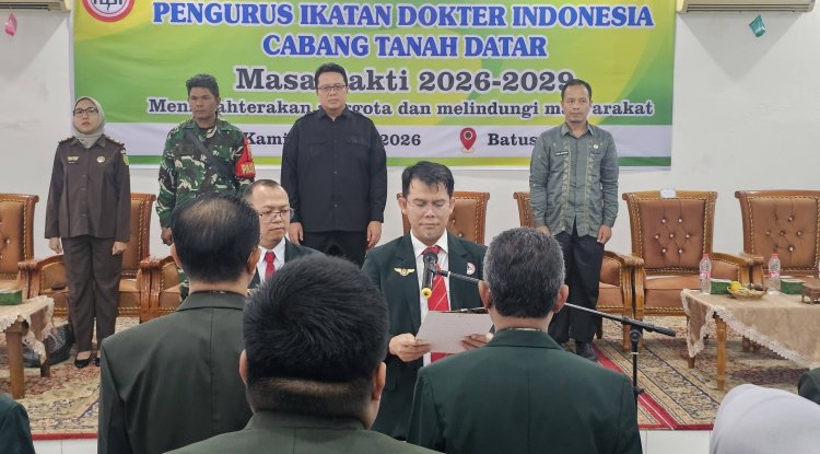 IDI Sumbar Lantik Pengurus Baru Tanah Datar 2026–2029, Fokus Tingkatkan Layanan Kesehatan dan Profesionalisme Dokter
