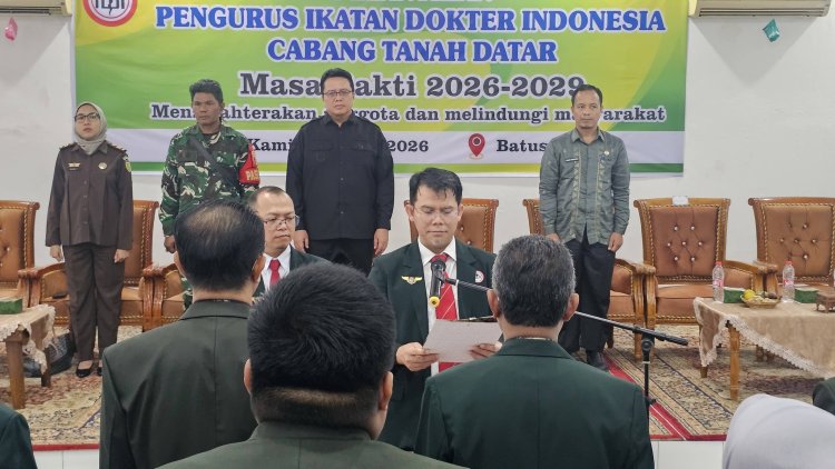 IDI Sumbar Lantik Pengurus Baru Tanah Datar 2026–2029, Fokus Tingkatkan Layanan Kesehatan dan Profesionalisme Dokter