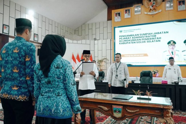 Bupati Khairunas Tegaskan Tak Ada “Titipan” dalam Pelantikan Pejabat di Solok Selatan
