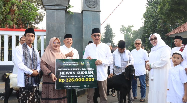 BAZNAS Banyumas Salurkan Bantuan Kurban Rp326 Juta, 100 Kambing dan 1 Sapi untuk Masyarakat