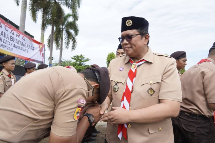 Wabup Ahmad Fadly Hadiri Pelantikan Saka Bhayangkara Polres Tanah Datar, 45 Anggota Resmi Dilantik