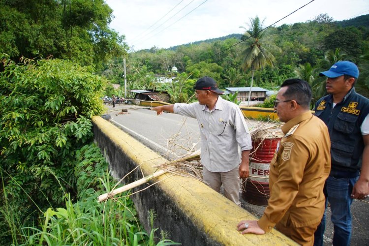 Tinjau Jembatan Titian Putiah Putus Total, Eka Putra : Pemprov Sumbar Segera Pasang Jembatan Bailey